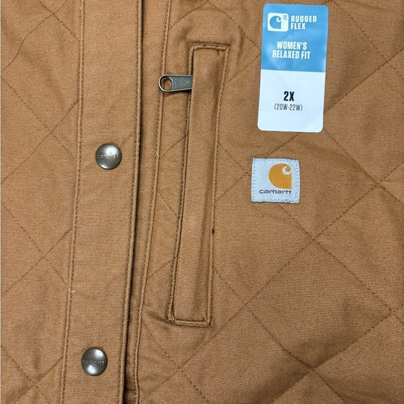 Carhartt Rugged Flex Canvas Insulated Rib Collar Vest New Size 2X 20W-22W - Picture 7 of 9